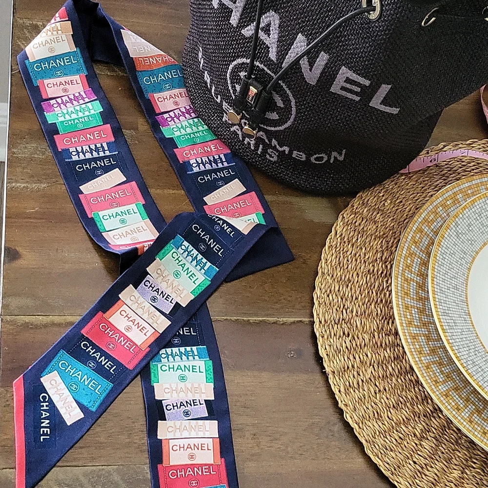 Chanel Twilly Authentic scarf necktie_2